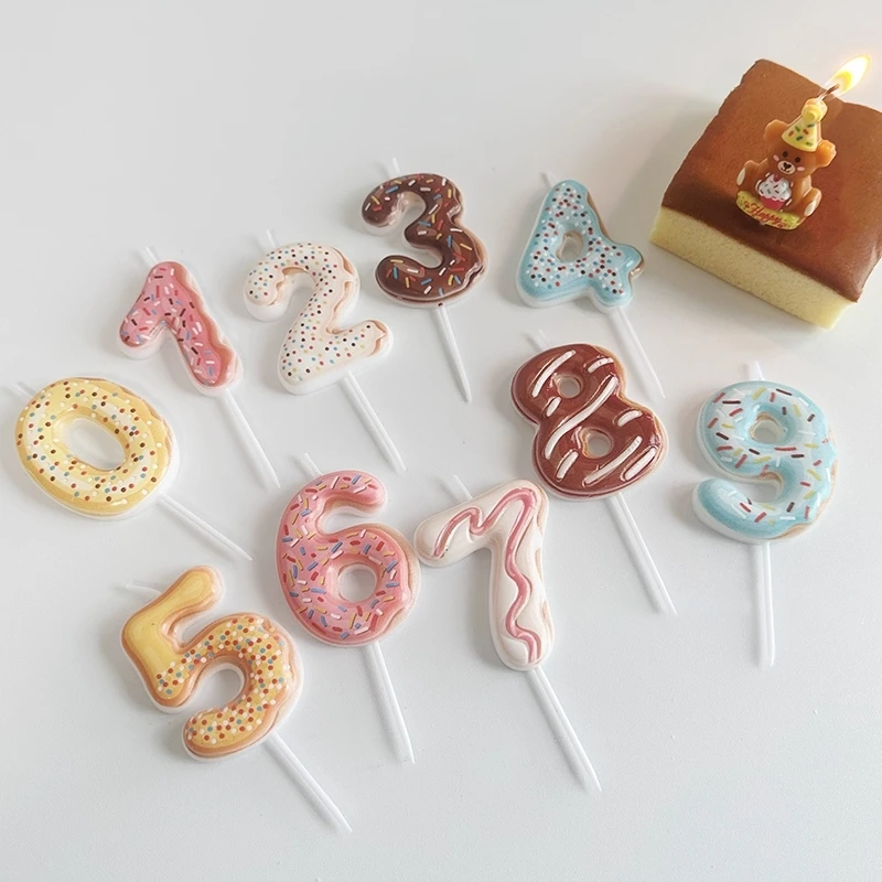 Sweet Donut Number Candle 0-9  - Zebra Candle Supplies 评论和价格