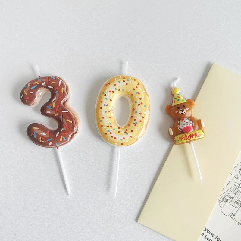 Sweet Donut Number Candle 0-9  - Zebra Candle Supplies 评论和价格