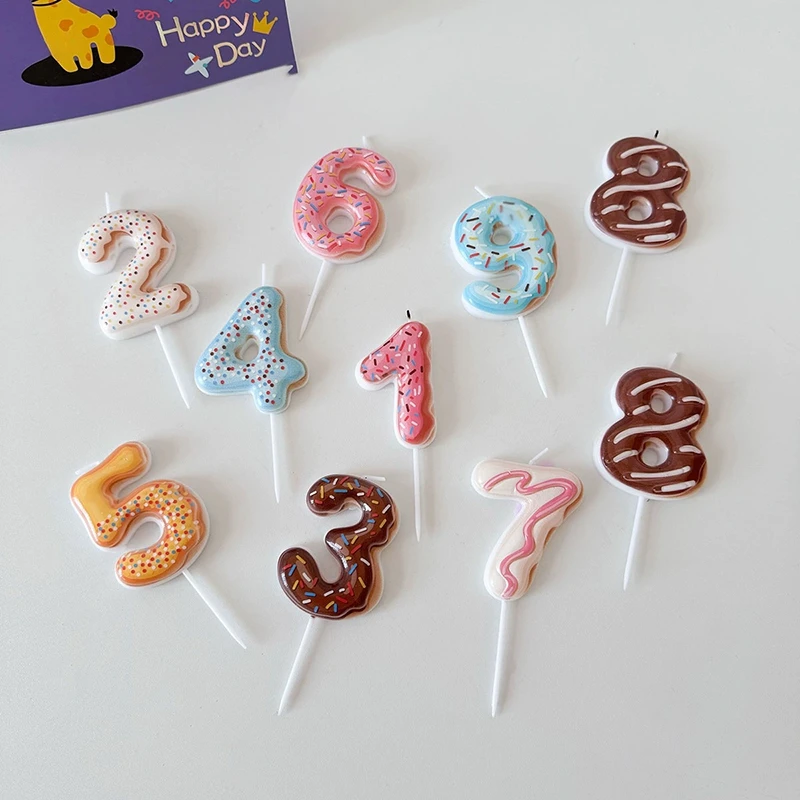 Sweet Donut Number Candle 0-9  - Zebra Candle Supplies 评论和价格