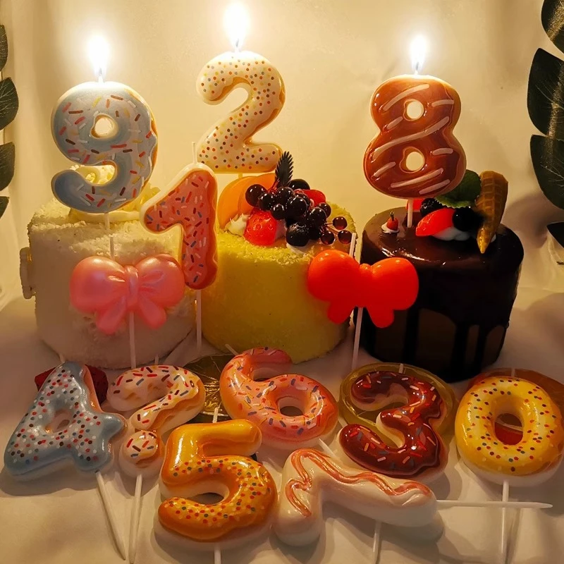 Sweet Donut Number Candle 0-9  - Zebra Candle Supplies 评论和价格