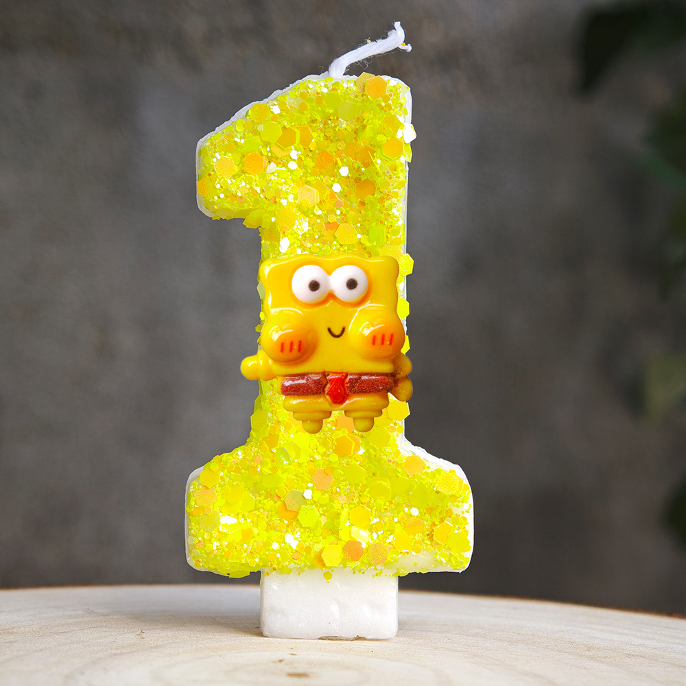 Cute Spongebob Candle Number 0 - Zebra Candle Supplies 评论和价格